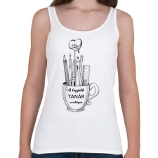 PRINTFASHION A legjobb tanár a világon - Bögrés - Női atléta - Fehér női trikó