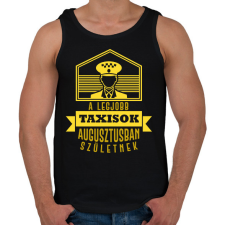 PRINTFASHION A legjobb taxisok - Hónappal - Férfi atléta - Fekete atléta, trikó