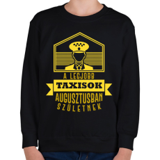 PRINTFASHION A legjobb taxisok - Hónappal - Gyerek pulóver - Fekete