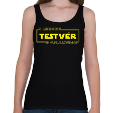 PRINTFASHION A legjobb testvér a galaxisban - Női atléta - Fekete női trikó