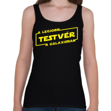 PRINTFASHION A legjobb testvér a galaxisban - Női atléta - Fekete női trikó