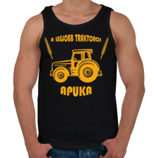 PRINTFASHION A legjobb traktoros apuka - Férfi atléta - Fekete atléta, trikó