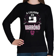PRINTFASHION A legjobb varrónő - Női pulóver - Fekete