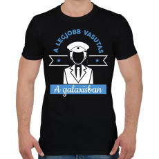 PRINTFASHION A legjobb vasutas - Férfi póló - Fekete