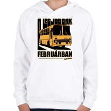 PRINTFASHION A Legjobbak - Gyerek kapucnis pulóver - Fehér gyerek pulóver, kardigán