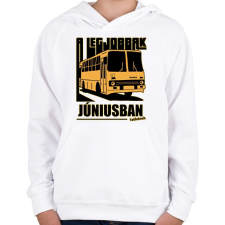 PRINTFASHION A Legjobbak - Gyerek kapucnis pulóver - Fehér gyerek pulóver, kardigán