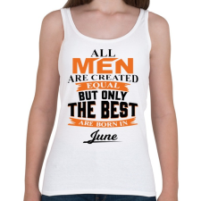 PRINTFASHION A legjobbak Júniusban születtek! - Női atléta - Fehér női trikó