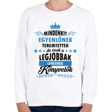 PRINTFASHION A legjobbak lehetnek könyvelők - Gyerek pulóver - Fehér