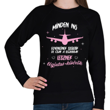 PRINTFASHION A legjobbak lesznek légiutas-kísérők - Női pulóver - Fekete női pulóver, kardigán