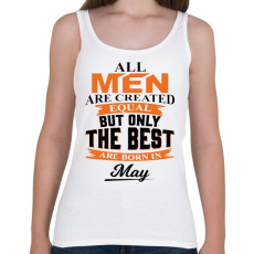 PRINTFASHION A legjobbak Májusban születtek! - Női atléta - Fehér