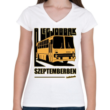 PRINTFASHION A Legjobbak - Női V-nyakú póló - Fehér női póló