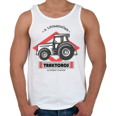 PRINTFASHION A legmenőbb traktoros - Férfi atléta - Fehér