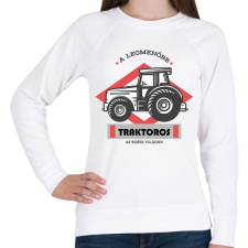 PRINTFASHION A legmenőbb traktoros - Női pulóver - Fehér női pulóver, kardigán