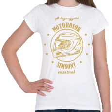 PRINTFASHION A legnagyobb motorosok - Simson - Női póló - Fehér
