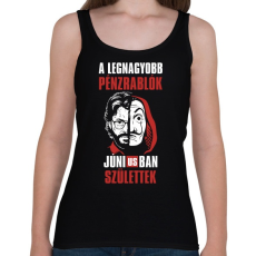 PRINTFASHION A legnagyobb pénzrablók júniusban születtek - Női atléta - Fekete