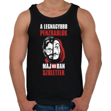 PRINTFASHION A legnagyobb pénzrablók májusban születtek - Férfi atléta - Fekete