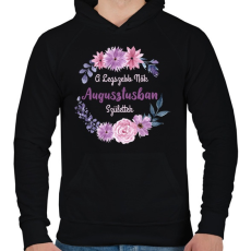 PRINTFASHION A legszebb nők augusztusban születtek - Férfi kapucnis pulóver - Fekete