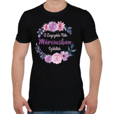 PRINTFASHION A legszebb nők márciusban születtek - Férfi póló - Fekete