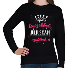 PRINTFASHION A legszebbek júlisban születnek - Női pulóver - Fekete női pulóver, kardigán