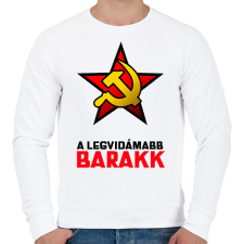 PRINTFASHION A LEGVIDÁMABB BARAKK - Férfi pulóver - Fehér férfi pulóver, kardigán