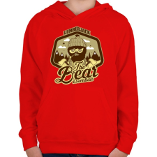 PRINTFASHION A lényeg - Gyerek kapucnis pulóver - Piros gyerek pulóver, kardigán