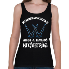 PRINTFASHION A levegő kiváltság - Női atléta - Fekete női trikó