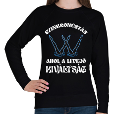 PRINTFASHION A levegő kiváltság - Női pulóver - Fekete