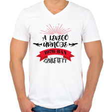 PRINTFASHION A levegő úrnője - Évszámmal - Férfi V-nyakú póló - Fehér férfi póló