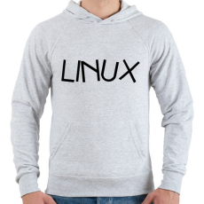 PRINTFASHION A linux - Férfi kapucnis pulóver - Sport szürke
