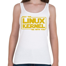 PRINTFASHION A Linux Kernel legyen veled - Női atléta - Fehér női trikó