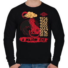 PRINTFASHION A majom éve - Férfi pulóver - Fekete