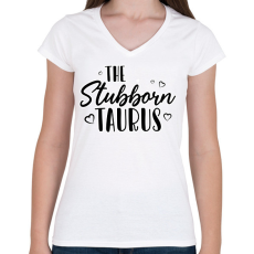 PRINTFASHION A makacs bika - Női V-nyakú póló - Fehér