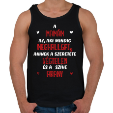 PRINTFASHION A mamám az, aki mindig meghallgat - Fehér - Férfi atléta - Fekete