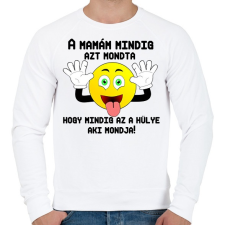 PRINTFASHION a mamám mindig2 - Férfi pulóver - Fehér férfi pulóver, kardigán