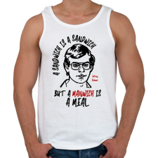 PRINTFASHION A manwich is a meal - Férfi atléta - Fehér atléta, trikó