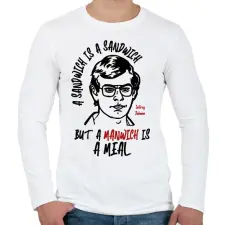 PRINTFASHION A manwich is a meal - Férfi hosszú ujjú póló - Fehér férfi póló