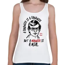 PRINTFASHION A manwich is a meal - Női atléta - Fehér női trikó