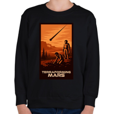 PRINTFASHION A Mars terraformálása - Gyerek pulóver - Fekete