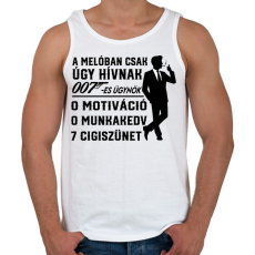 PRINTFASHION A melóban úgy hívnak 007-es ügynök - Férfi atléta - Fehér