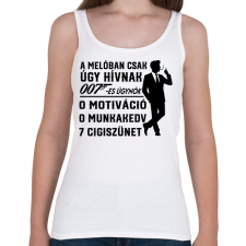 PRINTFASHION A melóban úgy hívnak 007-es ügynök - Női atléta - Fehér női trikó