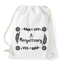 PRINTFASHION A menyasszony (virágmintás) - Sportzsák, Tornazsák - Fehér tornazsák