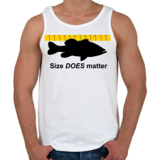 PRINTFASHION A méret a lényeg!  - Férfi atléta - Fehér atléta, trikó