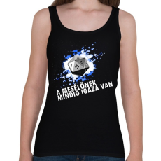 PRINTFASHION A mesélőnek mindig igaza van /világos minta/ - Női atléta - Fekete