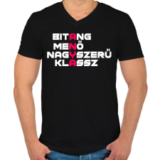 PRINTFASHION A.N.Y.A. - Férfi V-nyakú póló - Fekete férfi póló