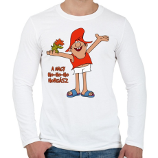 PRINTFASHION A nagy ho-ho-ho horgász - Férfi hosszú ujjú póló - Fehér