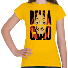 PRINTFASHION A nagy pénzrablás - Bella ciao  - Női póló - Sárga női póló