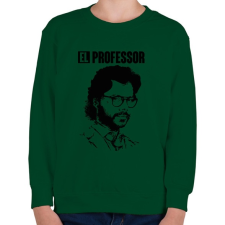 PRINTFASHION A nagy pénzrablás - EL PROFESSOR - Gyerek pulóver - Sötétzöld gyerek pulóver, kardigán