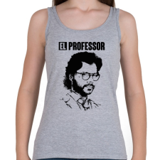 PRINTFASHION A nagy pénzrablás - EL PROFESSOR - Női atléta - Sport szürke női trikó