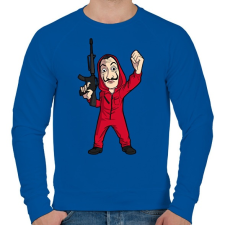 PRINTFASHION A nagy pénzrablás - Férfi pulóver - Királykék férfi pulóver, kardigán