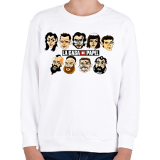 PRINTFASHION A nagy pénzrablás! - Gyerek pulóver - Fehér gyerek pulóver, kardigán